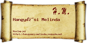 Hangyási Melinda névjegykártya