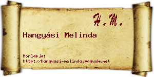 Hangyási Melinda névjegykártya